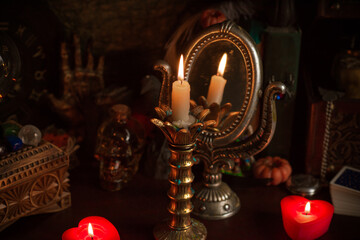 Magic rite for attracting love, changing fate , illustration for attraction destiny, occultism...