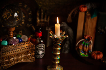 Magic rite for attracting love, changing fate , illustration for attraction destiny, occultism...