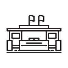 Embassy design vector icon