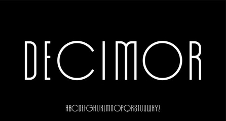 decimor luxury modern font alphabetical vector set	
