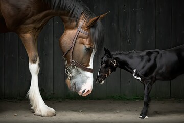 The Friendship of Horse and Dog: A Tale of Loyalty and Unconditional Love. Photo AI