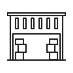 Warehouse design vector icon