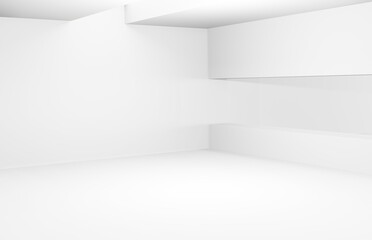 Modern empty white interior. 3d rendered