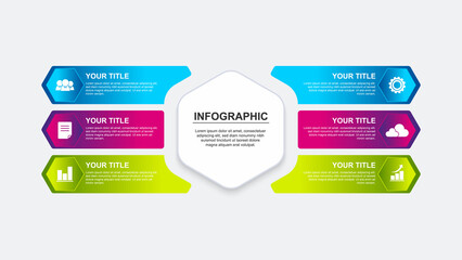 Fototapeta na wymiar Vector infographic template for business or Presentation 