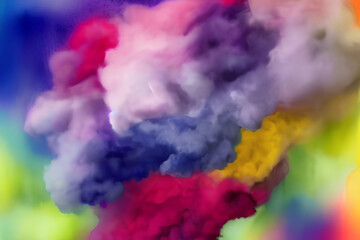 Abstract steam colorful