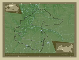 Tyumen', Russia. Wiki. Labelled points of cities