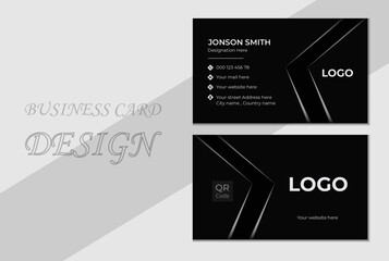 Double-sided creative business card template. Creative and Clean Business Card Template. luxury clean business card.