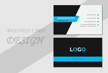 Double-sided creative business card template. Creative and Clean Business Card Template.
 Minimalist Business Card Template. Modern Business Card.
