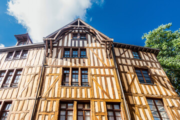 Street view of Troyes in France