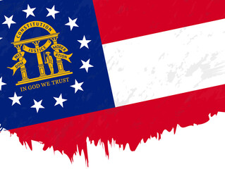 Grunge-style flag of Georgia.