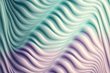 Obraz premium a computer generated image of a wave of light blue and white colors with a pink center and a light blue center on the top of the image. generative ai
