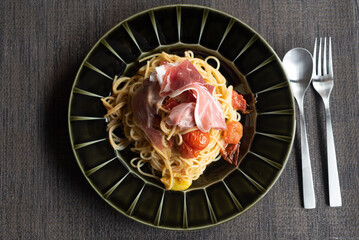 生ハムトマトパスタ