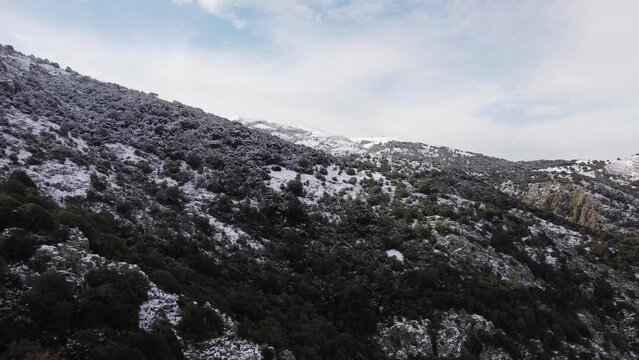 Breathtaking snowy mountain wilderness in South Sardinia, travel destinations