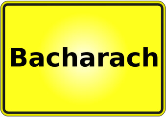 Stadteingangsschild Deutschland Stadt Bacharach