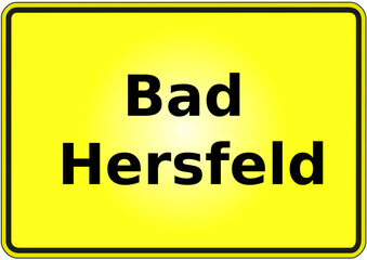 Stadteingangsschild Deutschland Stadt Bad Hersfeld