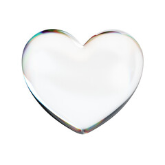 3d transparent glass heart with dispersion  © Evgenii