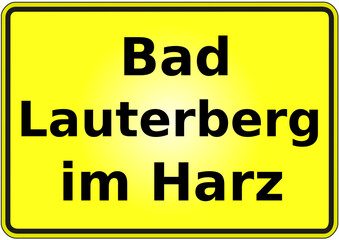 Stadteingangsschild Deutschland Stadt Bad Lauterberg im Harz