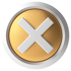 3D cross sign. 3D illustration.