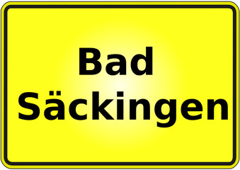 Fototapeta premium Stadteingangsschild Deutschland Stadt Bad Säckingen