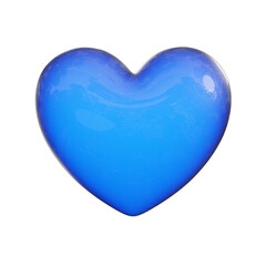 Colorful blue heart 3d render