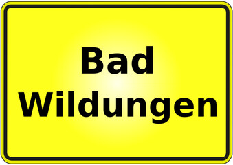 Stadteingangsschild Deutschland Stadt Bad Wildungen
