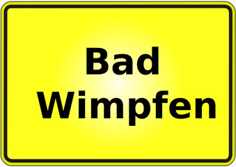 Fototapeta premium Stadteingangsschild Deutschland Stadt Bad Wimpfen