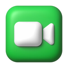Fototapeta premium Video chat 3D application icon