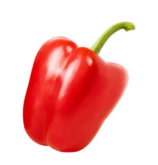 Bulgarian red fresh pepper isolated on white background