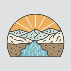 Good view of mountains graphic illustration vector art t-shirt design