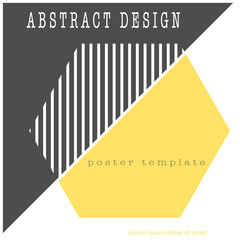 Geometric shapes in an abstract combination. Design of a poster, banner, poster, cover or postcard. Corporate style layout. The idea of the interior, prints and decorations. Layout for creative design