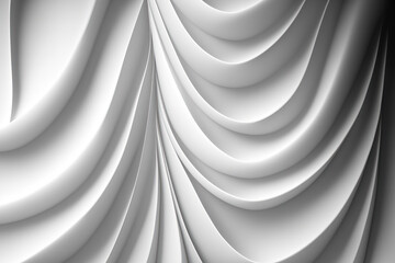 Abstract white fabric background with gentle waves. Generative AI
