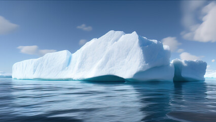 large iceberg floating in the polar sea, Generative AI