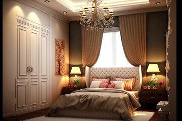 Beautiful master bedroom interior. Bedroom interior ideas.