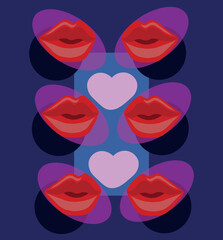 heart and lips