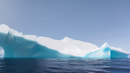 large iceberg floating in the polar sea, Generative AI