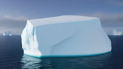 large iceberg floating in the polar sea, Generative AI