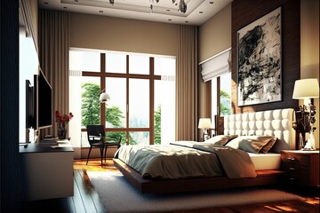 Beautiful master bedroom interior. Bedroom interior ideas.