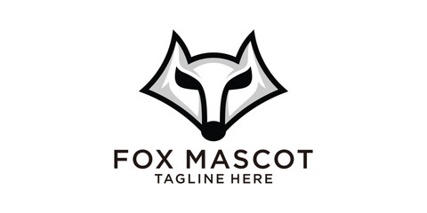 Obraz premium logo design mascot fox simple strong full color