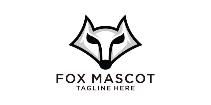 logo design mascot fox simple strong full color