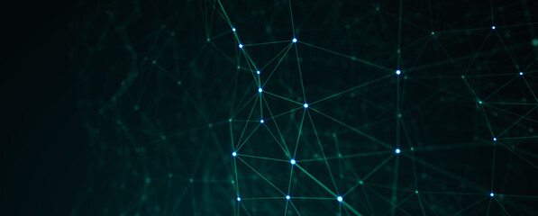 Obraz na płótnie Canvas Abstract futuristic - technology with polygonal shapes on dark blue background. Design digital technology concept. 3d illustration.
