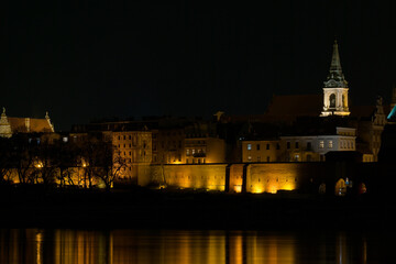 View of the city of Torun at night