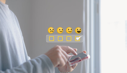 Satisfaction survey concept and customer service