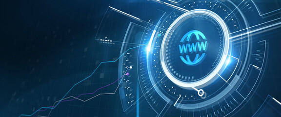 Obraz premium World wide web concept globe icon set. Planet web symbol set. Planet icon with world wide web sign. Business, technology, internet and networking concept. 3d illustration