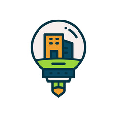 Obraz premium creative city icon for your website, mobile, presentation, and logo design.