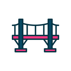 Fototapeta premium bridge icon for your website, mobile, presentation, and logo design.
