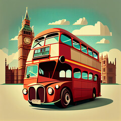 Obraz na płótnie Canvas england bus