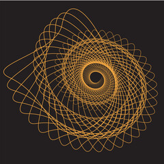 Orange Swirls Swash Logo Ornament Designs
