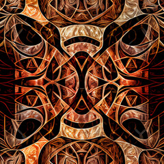 This abstract image showcases a unique and captivating texture that utilizes repetition and intricate patterns to evoke a sense of intrigue and interest. 