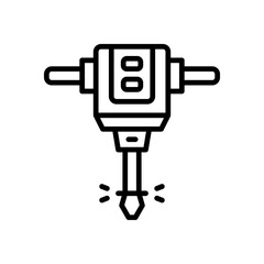 jack hammer icon for your website, mobile, presentation, and logo design.