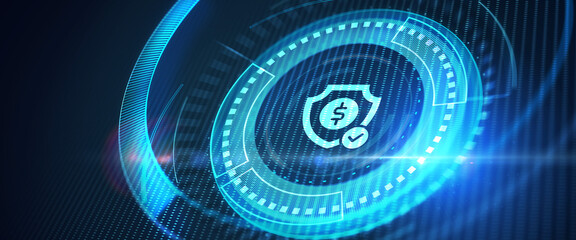 Cyber security data protection business technology privacy concept.  3d illustration